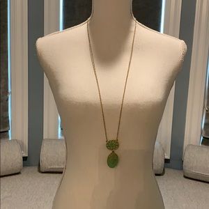 Statement Necklace with green pendant